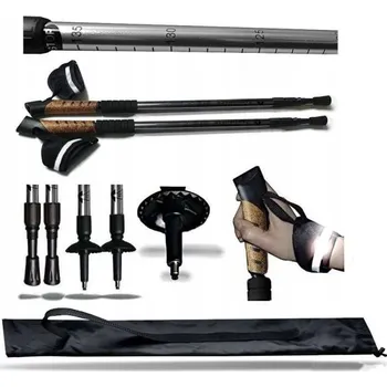 Trekingová hůl Lehké hole na Nordic Walking s odrazkou, korková rukojeť .3