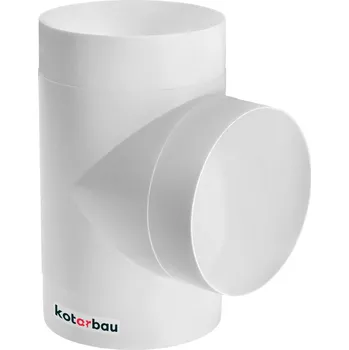 Ventilační potrubí Spojka tee pro větrací potrubí kulatá 125 - 125 mm