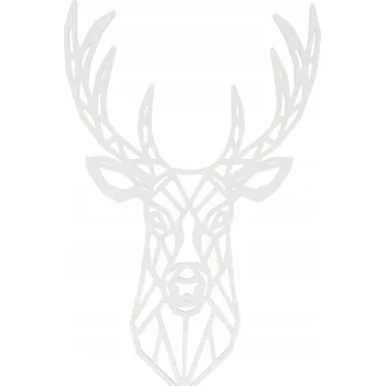 Obraz Nástěnná dekorace Ažurový obraz BÍLÝ JELEN JELÍNEK 3D 46 cm