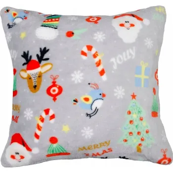 Polštář Vánoční Polštář Festival Pets Soft Grey 40x40