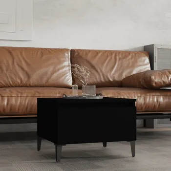 Konferenční stolek Odkládací stolek, černý, 50x46x35 cm, dřevotříska