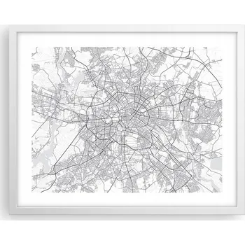 Obraz Obraz plakát na zeď v bílém rámu 50x40 město foto plakáty do obýváku
