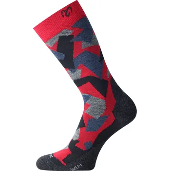 Dámské ponožky WOM ponožky z Merino vlny - Červené 306 / (34-37) S / Červené