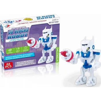 ostatní stavebnice ROBOTICKÉ STAVEBNICE PĚNOVÉ MĚKKÉ PUZZLE 3D 66 DÍLKŮ