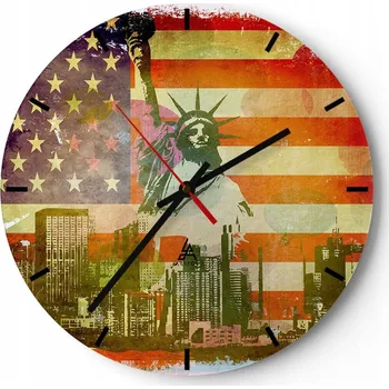 Hodiny Nástěnné hodiny do kuchyně 30x30 Jork Skleněné hodiny do obýváku Tiché