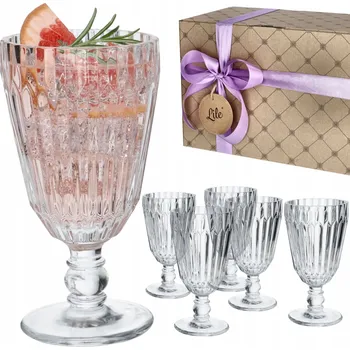 Sklenice Skleničky na vodu, koktejlové skleničky Lile Valentýn, Den žen, Výročí, svatební hostina Bezbarvé 285ml 6 ks