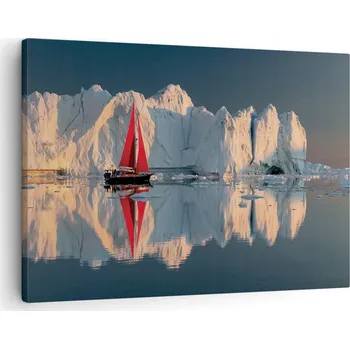 Obraz Obraz na plátně do obýváku ložnice 70x50 ledovec foto obrazy na zeď