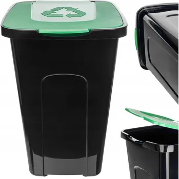 Odpadkový koš Plastový Odpadkový koš Kadax 50l, černý