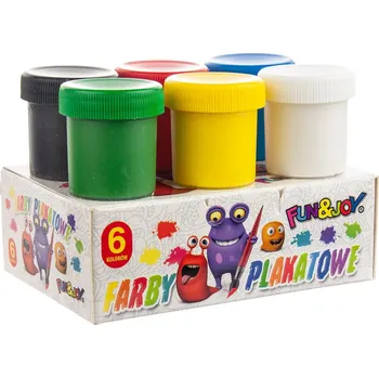 Vodová barva PLAKÁTOVÉ BARVY ŠKOLNÍ 6x20ml Fun&joy Titanum