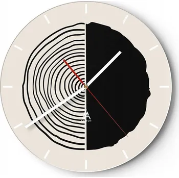 Hodiny Velké nástěnné hodiny na zeď 40x40 Kolo Skleněné hodiny Kulatý Tiché
