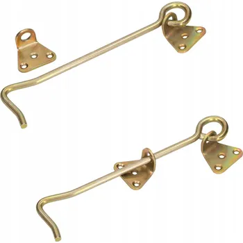 Dveřní řetízek a západka Šroubovací hákový uzávěr dveří 200 mm - 2 ks. - 200 mm