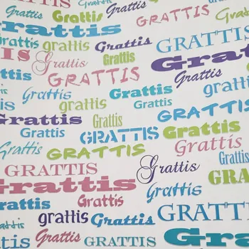 Obraz Vánoční balicí papír 57x200cm, vzor nápisy, bílý 2m510