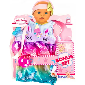 Doplněk pro panenku OBLEČENÍ PRO PANENKU MIMINKO DUHOVÉ ŠATY