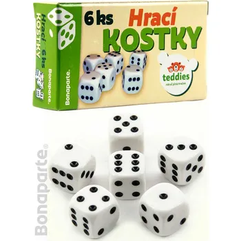 BONAPARTE Hra kostky hrací 13x13mm set 6ks *SPOLEČENSKÉ HRY* | 1037