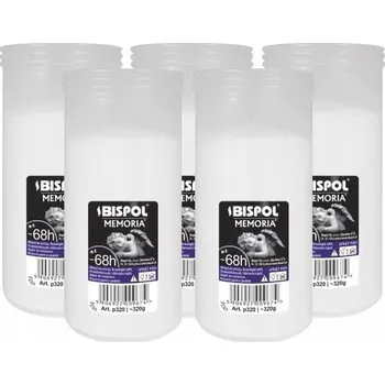 Svíčka Parafínové vložky do hřbitovních svíček BISPOL P320 68H 5 ks + zápalky DABSTER_ PL 38 ks