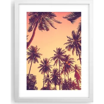 Obraz Obraz plakát v bílém rámu do obýváku 30x40 botanika foto plakáty na zeď