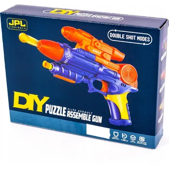 Dětská zbraň PISTOLE NA PĚNOVÉ ŠIPKY DIY K SESTAVENÍ