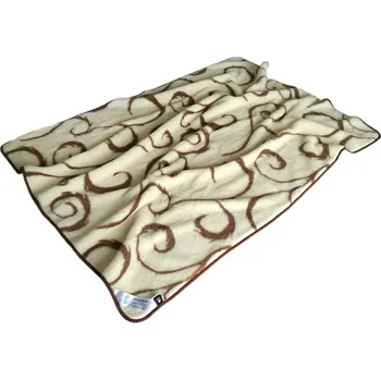 Prostěradlo VLNĚNÁ DEKA 140x200 MERINO AUSTRALSKÁ HNĚDÁ