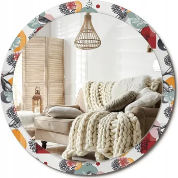 Zrcadlo Kulaté nástěnné dekorativní zrcadlo ve skleněném rámu Patki vintage pr. 100 cm