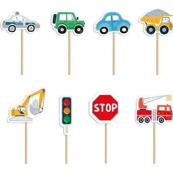 Obraz Topper dekorace na dort s motivem Auta (Cars) - dekorace na dort, sušenky