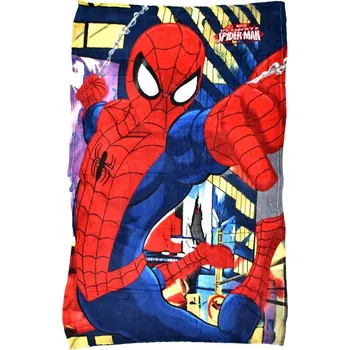 Dětská deka Dětská deka plyšová s motivem medvídka Spiderman 100x140 cm