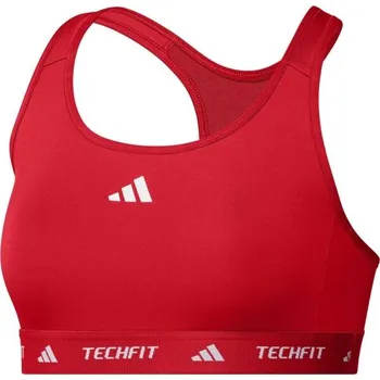 Podprsenka Dámská podprsenka adidas TECHFIT MEDIUM-SUPPORT BRA S Červená, Bílá