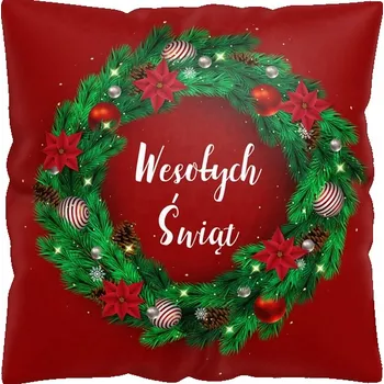 Polštář POVLEČENÍ NA POLŠTÁŘ 40x40 VELUR VÁNOČNÍ DEKORAČNÍ SAMETOVÉ NA POLŠTÁŘEK