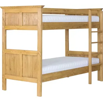 Postel Drewmax LK707 dřevěná postel masiv rustikal palanda (Voskovaná borovicová postel)