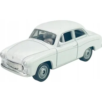 autíčko WELLY SYRENA 105 BÍLÁ 1:60 LEGENDY PRL NOVÝ MODEL KOVOVÝ