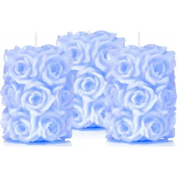 Svíčka Dekorativní parafinová svíčka bez vůně Drobo 3 ks