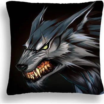 Polštář POLŠTÁŘ VLK 02 ZLÝ VLK S JIZVOU ANIME POLŠTÁŘEK
