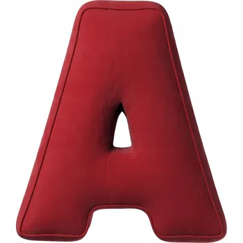 Polštář Polštář velurový písmeno A, 40 cm VELKÝ - červená