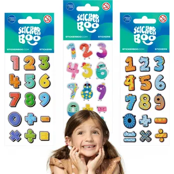 samolepka Sada barevných samolepek ČÍSLICE, samolepky pro děti