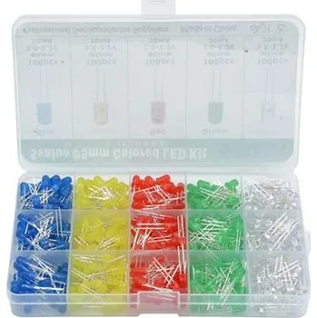 Dioda Sada LED 5mm 500ks - 5 barev