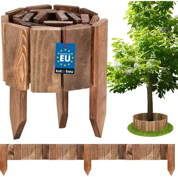 Zahradní obrubník Lemování dřevěného plotu palisáda hnědá 10x110cm - hnědá \ 10 cm