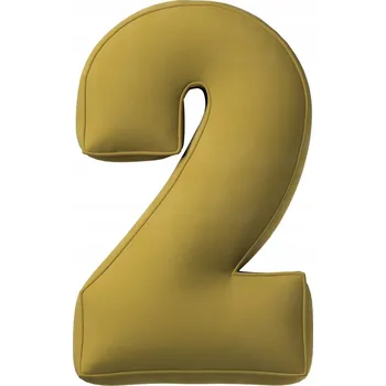 Polštář YellowTipi Polštář Číslice 2 olivově zelená