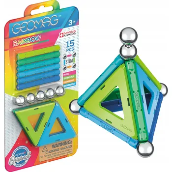 ostatní stavebnice Geomag barevné magnetické stavebnice Rainbow PanelsWarm 15 dílků - STAVBY