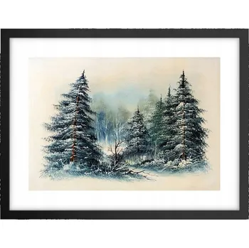 Obraz Obraz plakát v černém rámu do obýváku 40x30 krajina foto na zeď