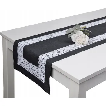 Obraz Běžec na stůl odstíny šedé 220 x 40 cm