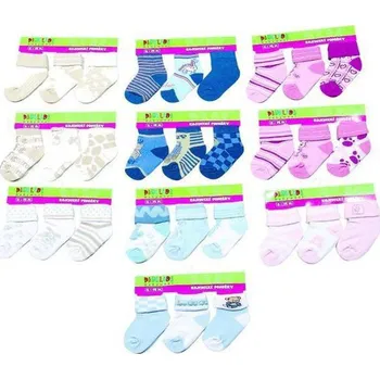 Kojenecké oblečení Pidilidi Kojenecké ponožky 3 páry PD109, 6 - 12 měs. Neutrální