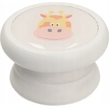 Nábytkové kování Nábytková úchytka GAMET GD07 bílá matná + V45 ŽIRAFA