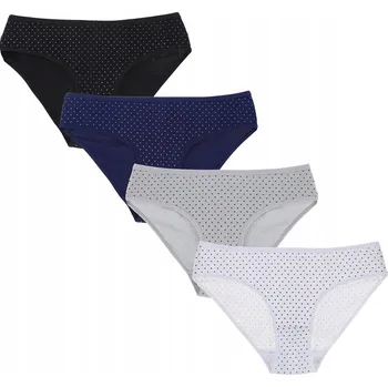 Dámské spodní prádlo Dámské Kalhotky MORAJ s puntíky - 4 ks vel L