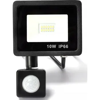REFLEKTOR S POHYBOVÝM ČIDLEM černý 10W STUDENÁ BÍLÁ