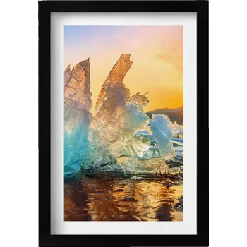 Obraz Dekorace obraz v rámu na zeď Kousek ledu při východu slunce 20x30 cm