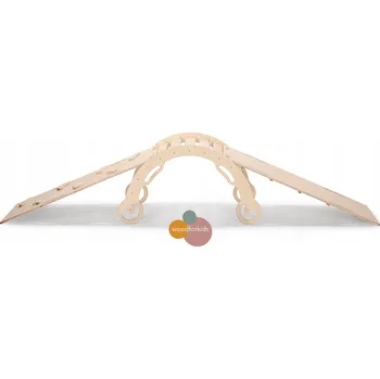 Dětská houpačka Houpačka LEO + skluzavka + skluzavka/žebříček 3v1