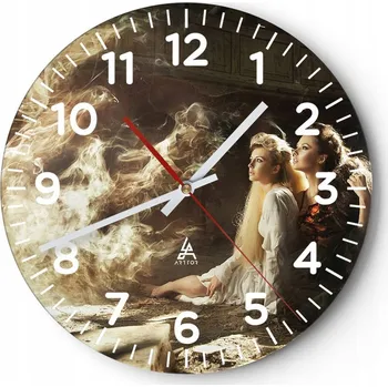 Hodiny Kuchyňské nástěnné hodiny 30x30 Abstrakce Moderní skleněné hodiny Tiché