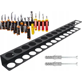 Věšák Dílenský věšák na kombinačky, lišta na nářadí, 14 míst