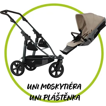 Kočárek TFK - Trends for Kids Akční set TFK Mono 3 frame - air chamber wheel + Sportovní sezení + Pláštěnka + Moskytiéra