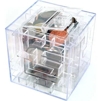 Pokladnička Money Maze Průhledná