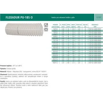 Hubice k vysavači HADICE Flexadur PU-1BS O/AE - Hadice pro odsávání abraziv, odolná proti hydrolýze a hnilobě -35/+85°C, 50/53,6 mm